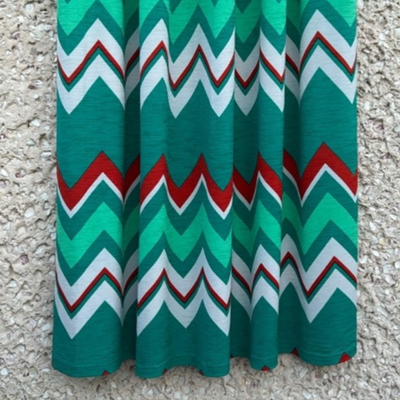 Vintage Christian Aliendo Strapless Zig Zag Maxi Dress - Picture 3 of 4